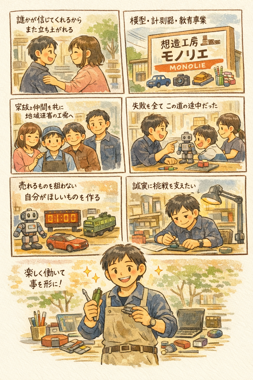 代表ストーリー: 想造工房モノリエへ、楽しく働いて夢を形に